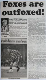 Match Report: Leicester City vs Luton Town FC (3rd Feb 1996)