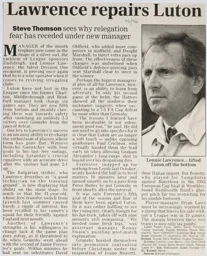 Match Report: Luton Town FC vs Grimsby Town (10th Feb 1996)