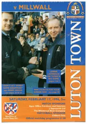 Programme: Luton Town FC vs Millwall (17th Feb 1996)