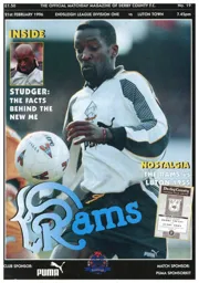 Programme: Derby County vs Luton Town FC (21st Feb 1996)