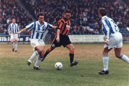 Scott Oakes tries to get a Luton attack moving