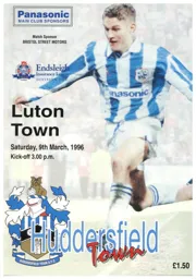 Programme: Huddersfield Town vs Luton Town FC (9th Mar 1996)