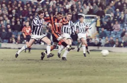 Kim Grant outruns the Baggies defence to net the second goal