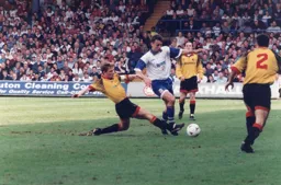 Bontcho Guentchev finds himlself surrounded by Hornets