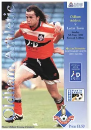 Programme: Oldham Athletic vs Luton Town FC (5th May 1996)