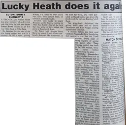 Match Report: Luton Town FC vs Burnley (17th Aug 1996)