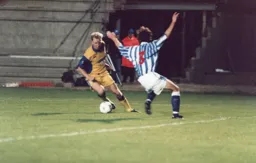 David Oldfield a scorer in both legs of the tie forces the defender to surrender