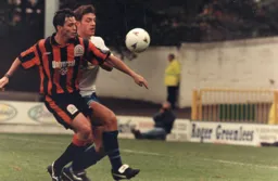 Ceri Hughes in battling action typical of the stalemate