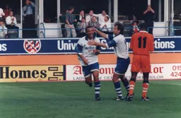 Kim Grant after scoring the only goal