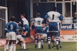 Stevo rises to score the Hatter's first