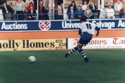Tony Thorpe slots the first of his two goals from the penalty spot