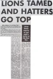 Match Report: Millwall vs Luton Town FC (18th Dec 1996)
