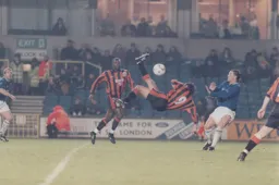A spectacular overhead kick comes to nothing