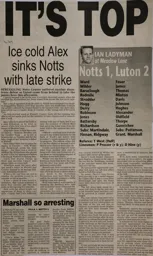 Match Report: Notts County vs Luton Town FC (1st Feb 1997)