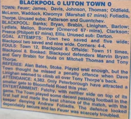 Blackpool away
