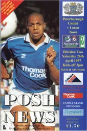 Programme: Peterborough United vs Luton Town FC (26th Apr 1997)