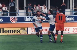 Kim Grant after scoring the only goal