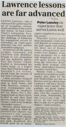 Match Report: Luton Town FC vs Peterborough United (19th Oct 1996)