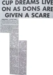 Match Report: Wimbledon vs Luton Town FC (22nd Oct 1996)