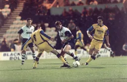 Alexander and Hughes battle in midfield as the Hatters unbeaten run comes to an end