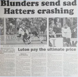 Match Report: Bournemouth vs Luton Town FC (30th Nov 1996)