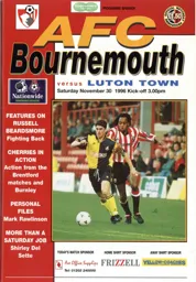 Programme: Bournemouth vs Luton Town FC (30th Nov 1996)