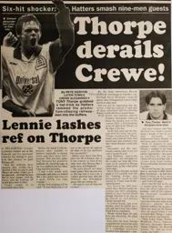 Match Report: Luton Town FC vs Crewe Alexandra (14th Dec 1996)