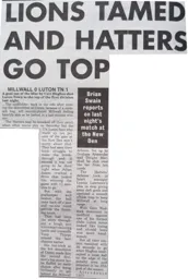 Match Report: Millwall vs Luton Town FC (18th Dec 1996)