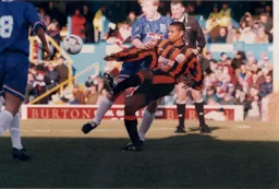 Dwight Marshall holding the ball up