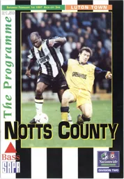 Programme: Notts County vs Luton Town FC (1st Feb 1997)