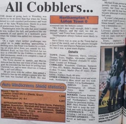 Match Report: Northampton Town vs Luton Town FC (4th Feb 1997)