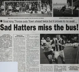 Match Report: Luton Town FC vs Plymouth Argyle (8th Feb 1997)