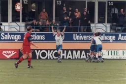 David Oldfield celebrates a Hat-trick this time as the Town return to winning ways with a 5-1 win