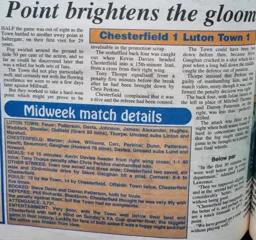 Match Report: Chesterfield vs Luton Town FC (4th Mar 1997)