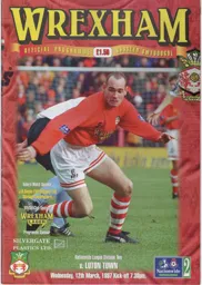 Programme: Wrexham vs Luton Town FC (12th Mar 1997)