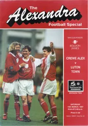 Programme: Crewe Alexandra vs Luton Town FC (15th Mar 1997)