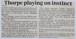 Match Report: Burnley vs Luton Town FC (29th Mar 1997)