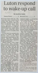 Match Report: Luton Town FC vs Bristol City (1st Apr 1997)