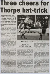 Match Report: Rotherham United vs Luton Town FC (5th Apr 1997)