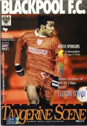 Programme: Blackpool vs Luton Town FC (15th Apr 1997)