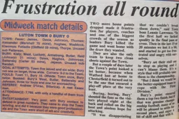 Match Report: Luton Town FC vs Bury (22nd Apr 1997)