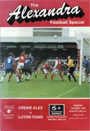 Programme: Crewe Alexandra vs Luton Town FC (11th May 1997)