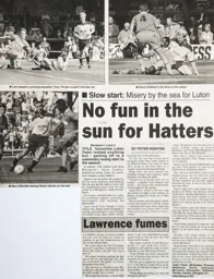 Match Report: Blackpool vs Luton Town FC (9th Aug 1997)