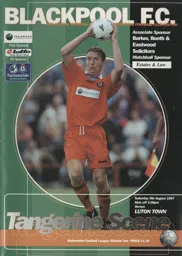 Programme: Blackpool vs Luton Town FC (9th Aug 1997)
