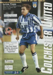 Programme: Colchester United vs Luton Town FC (12th Aug 1997)