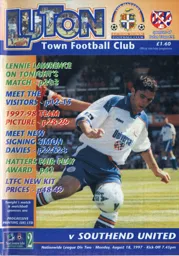 Programme: Luton Town FC vs Southend United (18th Aug 1997)