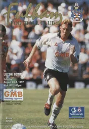 Programme: Fulham vs Luton Town FC (23rd Aug 1997)