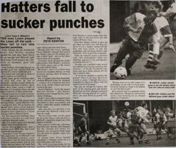 Match Report: Luton Town FC vs Millwall (2nd Sep 1997)