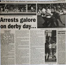 Match Report: Luton Town FC vs Watford (4th Oct 1997)