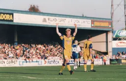 David Oldfield celebrates after giving The Town a 1-0 lead